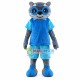 Study Cat With Blue Glasses Mascot Costume Study Cat With Blue Glasses Mascot Costume