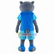 Study Cat With Blue Glasses Mascot Costume Study Cat With Blue Glasses Mascot Costume