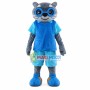 Study Cat With Blue Glasses Mascot Costume