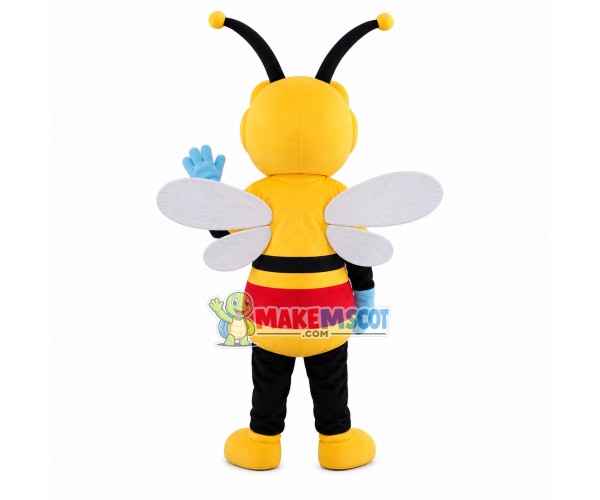 Adult Cartoon Red-nosed Bee Mascot Costume Adult Cartoon Red-nosed Bee Mascot Costume