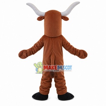Pleased Buffalo With Power Horns Mascot Costume Pleased Buffalo With Power Horns Mascot Costume