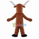 Pleased Buffalo With Power Horns Mascot Costume Pleased Buffalo With Power Horns Mascot Costume