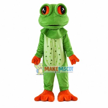Standing Version Drowsy Frog Mascot Costume