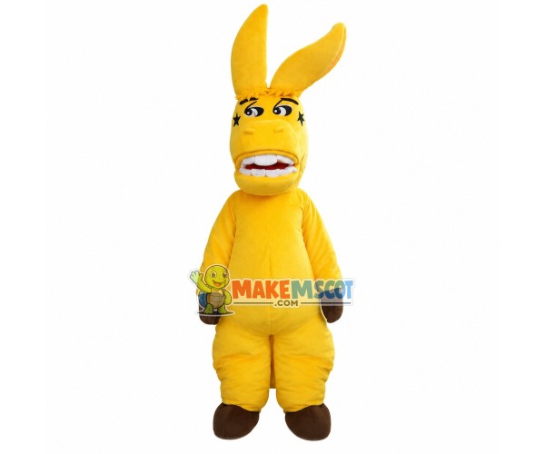 Disdainful Yellow Star Horse Mascot Costume