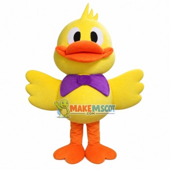 Yellow Duck With Thick Lips Mascot Costume