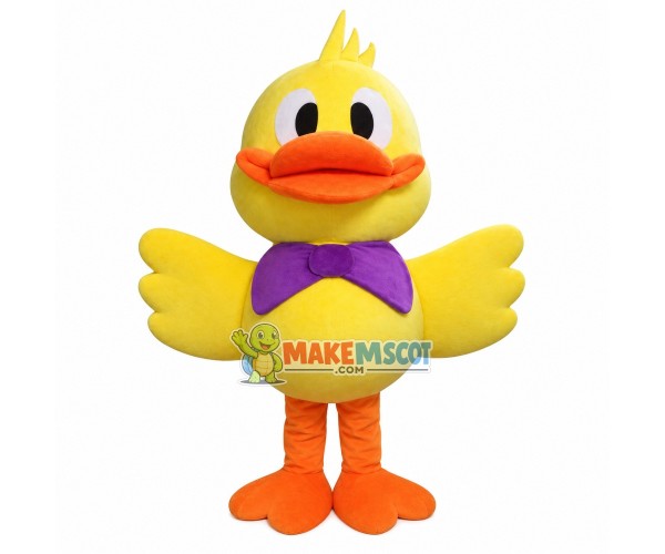Yellow Duck With Thick Lips Mascot Costume
