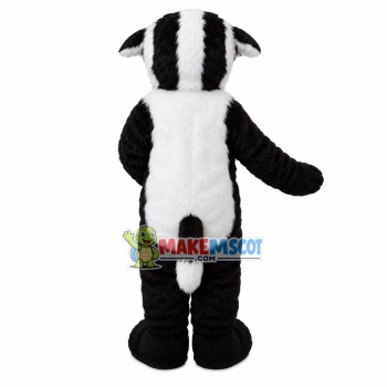 Roaring Furry Black & White Bear Mascot Costume Roaring Furry Black & White Bear Mascot Costume