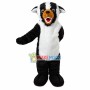 Roaring Furry Black & White Bear Mascot Costume