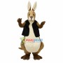 Kangaroo Wearing Warm Waistcoat Mascot Costume