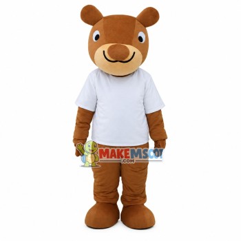 Smile Face Casual Bear Mascot Costume Smile Face Casual Bear Mascot Costume