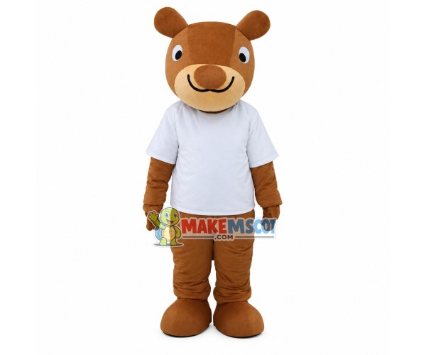 Smile Face Casual Bear Mascot Costume Smile Face Casual Bear Mascot Costume