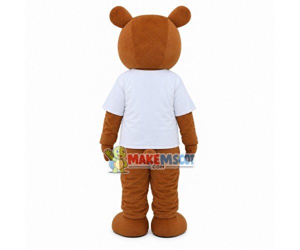 Smile Face Casual Bear Mascot Costume