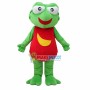 Happy Frog In Jumpsuit Mascot Costume