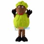 Curly Sheep With Yellow Wool Mascot Costume