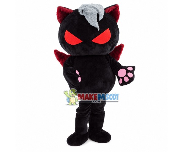 Evil Cartoon Black Cat Mascot Costume
