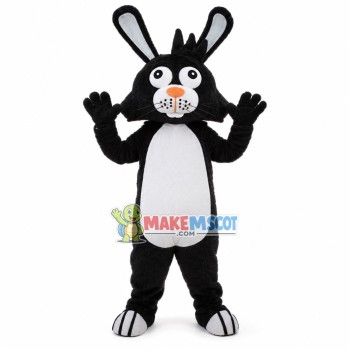 Black Rabbit Mascot Costume For Adult