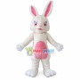 Fluffy Rabbit With Different Length Ears Mascot Costume