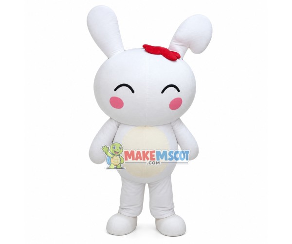 Cute Cartoon Blush Rabbit Mascot Costume Cute Cartoon Blush Rabbit Mascot Costume