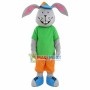 Male Rabbit With Smile Face Mascot Costume