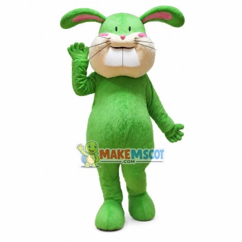Fat Rabbit With Huge Front Teeth Mascot Costume Fat Rabbit With Huge Front Teeth Mascot Costume