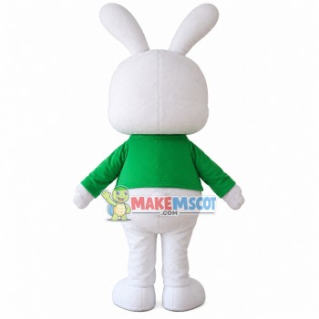 Pleasant Cartoon White Rabbit Mascot Costume