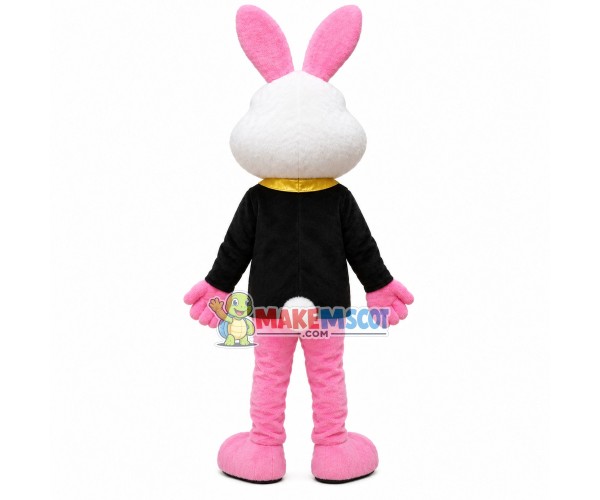Neat Rabbit In Sequined Coat Mascot Costume