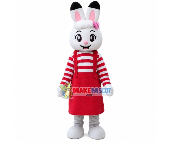 Beautifully Dressed Beauty Rabbit Mascot Costume Beautifully Dressed Beauty Rabbit Mascot Costume