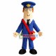 Responsible Postman With Glasses Mascot Costume Responsible Postman With Glasses Mascot Costume