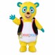 The Eye-catching Bear In Vest Jacket Mascot Costume The Eye-catching Bear In Vest Jacket Mascot Costume