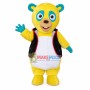 The Eye-catching Bear In Vest Jacket Mascot Costume