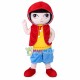 Little Boy In Red Hooded Jacket Mascot Costume Little Boy In Red Hooded Jacket Mascot Costume