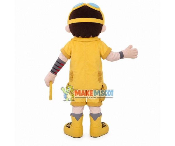Little Boy On Outdoor Adventure Mascot Costume Little Boy On Outdoor Adventure Mascot Costume