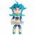 Blue-haired Star Warrior Cartoon Mascot Costume