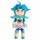 Blue-haired Star Warrior Cartoon Mascot Costume
