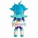 Blue-haired Star Warrior Cartoon Mascot Costume