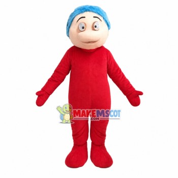 Red Doll With Trademark Mascot Costume