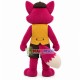 Funny Doll With Rose Red Furry Head Mascot Costume Funny Doll With Rose Red Furry Head Mascot Costume