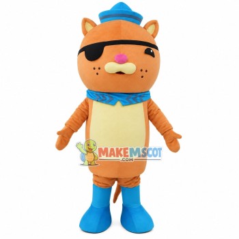 Impulsive Pirate Cat Kwazii Cartoon Mascot Costume Impulsive Pirate Cat Kwazii Cartoon Mascot Costume