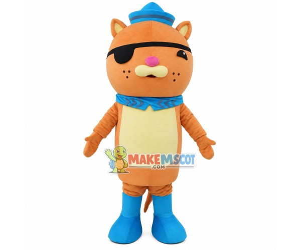 Impulsive Pirate Cat Kwazii Cartoon Mascot Costume Impulsive Pirate Cat Kwazii Cartoon Mascot Costume
