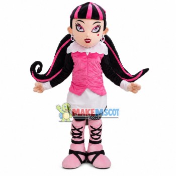 Cool Punk Vampire Girl Mascot Costume Cool Punk Vampire Girl Mascot Costume