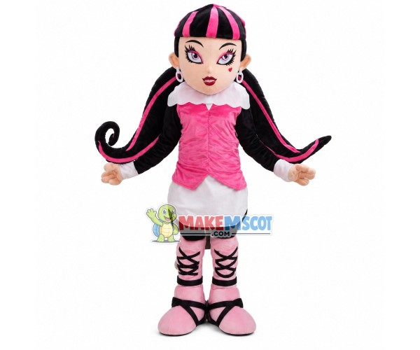 Cool Punk Vampire Girl Mascot Costume Cool Punk Vampire Girl Mascot Costume