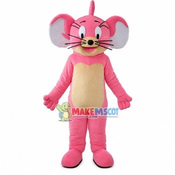 Pink Jerry Mouse Cartoon Mascot Costume