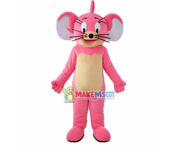 Pink Jerry Mouse Cartoon Mascot Costume Pink Jerry Mouse Cartoon Mascot Costume
