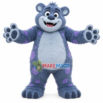 Pleased Blue Monster Sullivan Mascot Costume