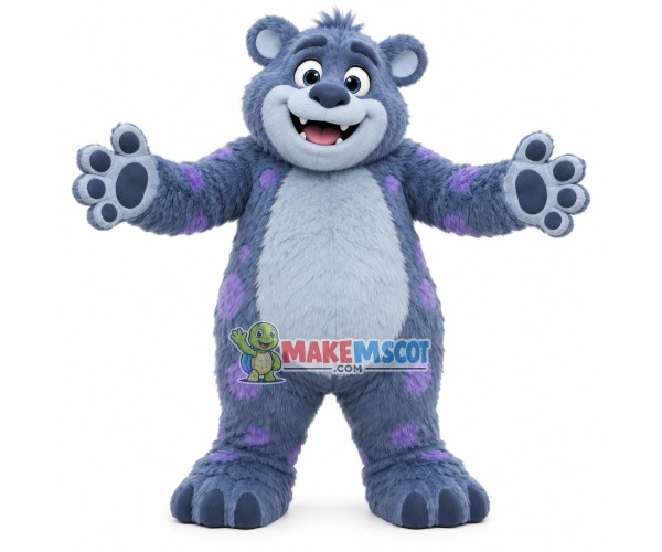 Pleased Blue Monster Sullivan Mascot Costume Pleased Blue Monster Sullivan Mascot Costume