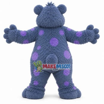Pleased Blue Monster Sullivan Mascot Costume
