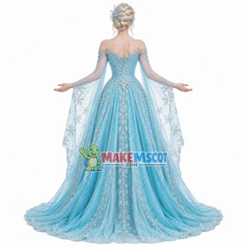 Snow Queen Princess Elsa Mascot Costume Snow Queen Princess Elsa Mascot Costume