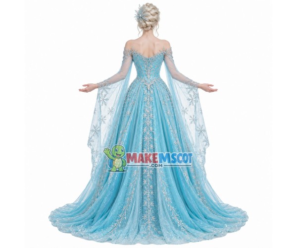 Snow Queen Princess Elsa Mascot Costume Snow Queen Princess Elsa Mascot Costume
