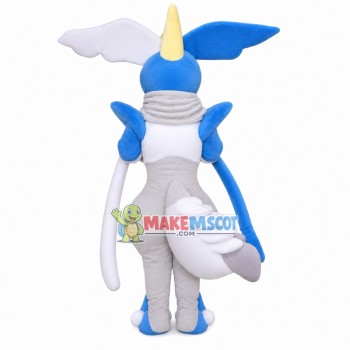 Ice-based Pokemon White Kyurem Mascot Costume Ice-based Pokemon White Kyurem Mascot Costume