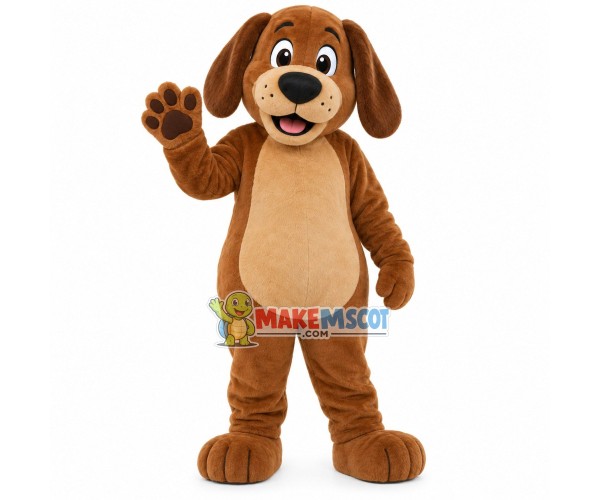 Big-nosed Dog Biting Food Mascot Costume Big-nosed Dog Biting Food Mascot Costume